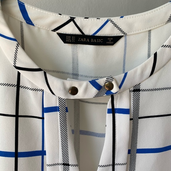 Zara Basic plaid boxy top - Picture 3 of 6